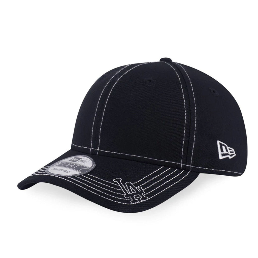 LA Dodgers MLB Contrast Stitching Black 9FORTY Adjustable Cap