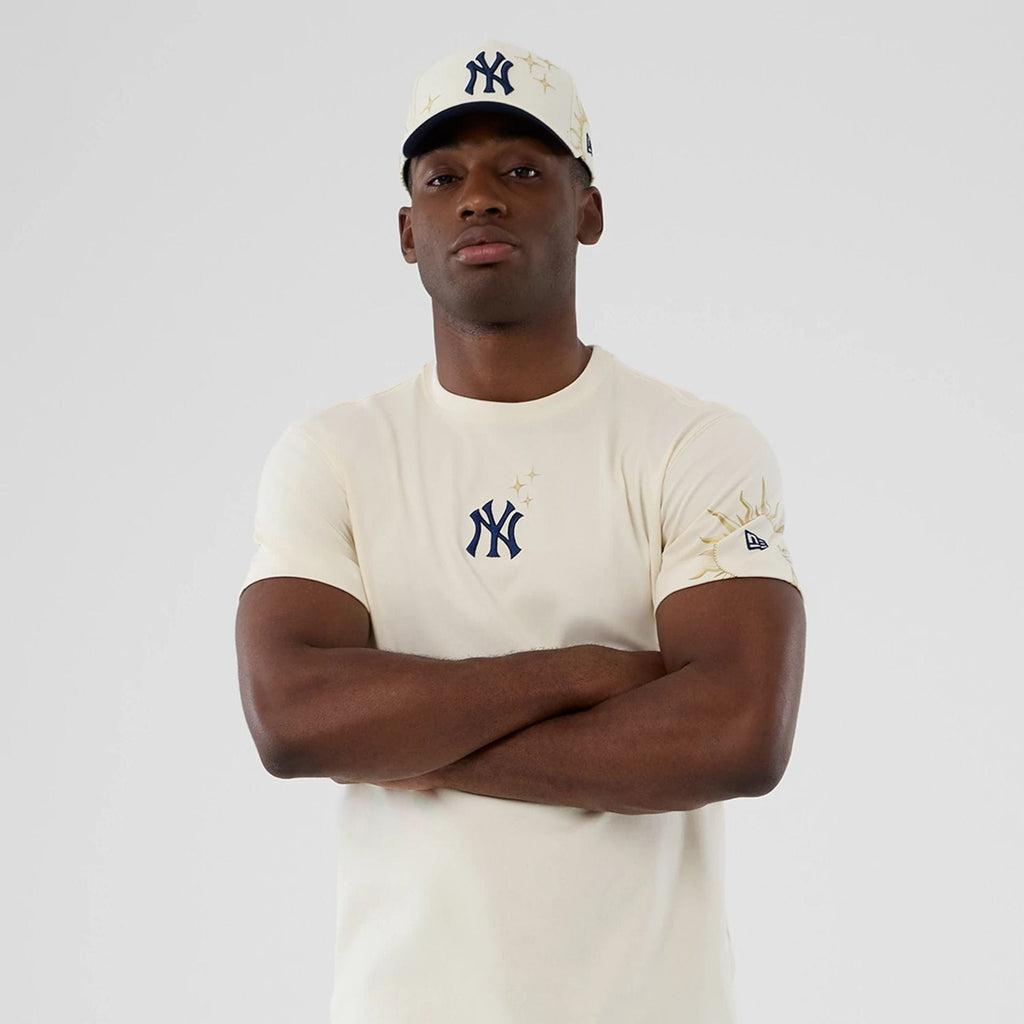 New York Yankees MLB Cosmic Craft Cream T-Shirt