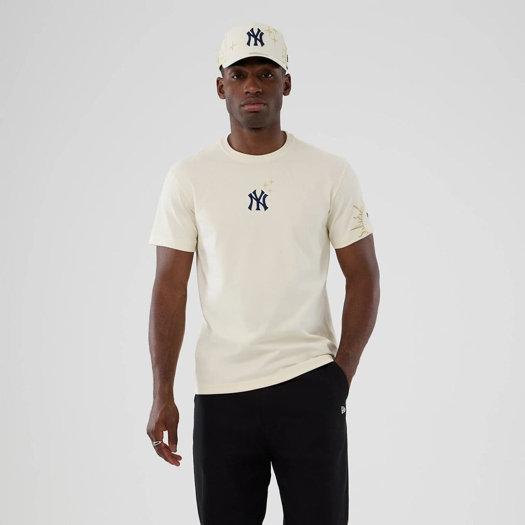New York Yankees MLB Cosmic Craft Cream T-Shirt