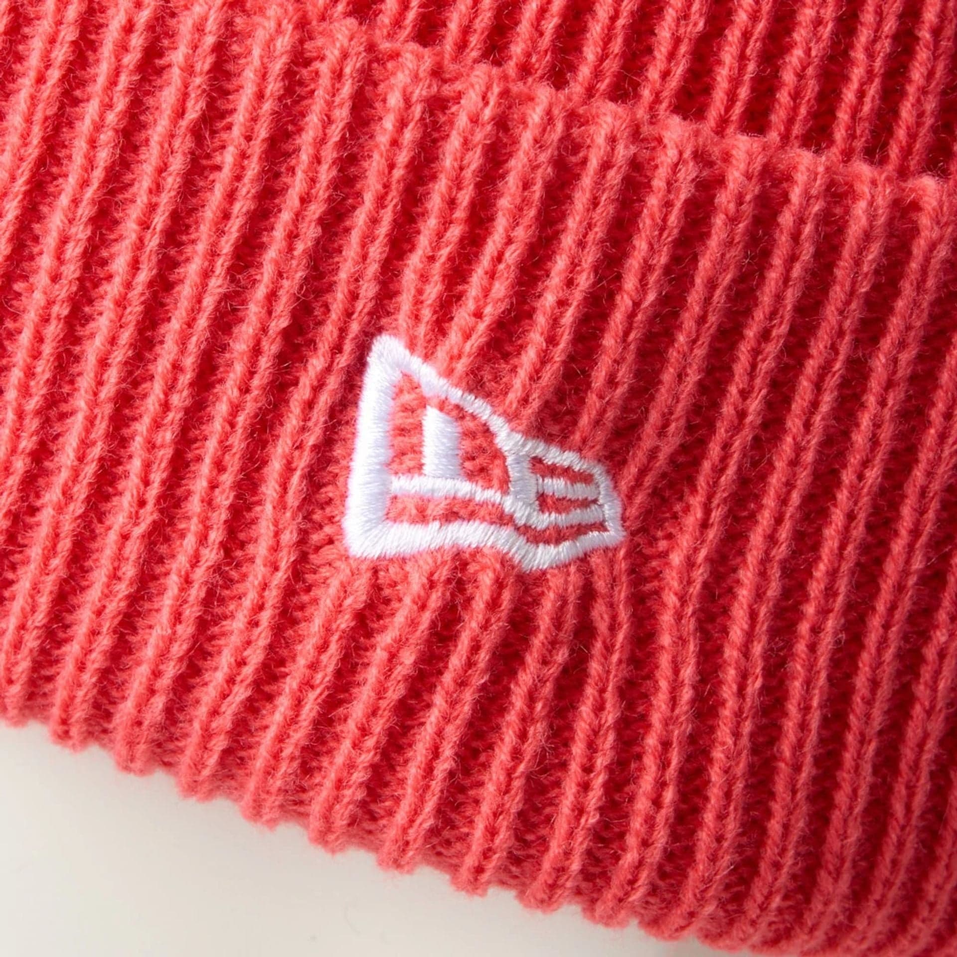 New Era Pastel Pink Rib Knit Beanie Hat