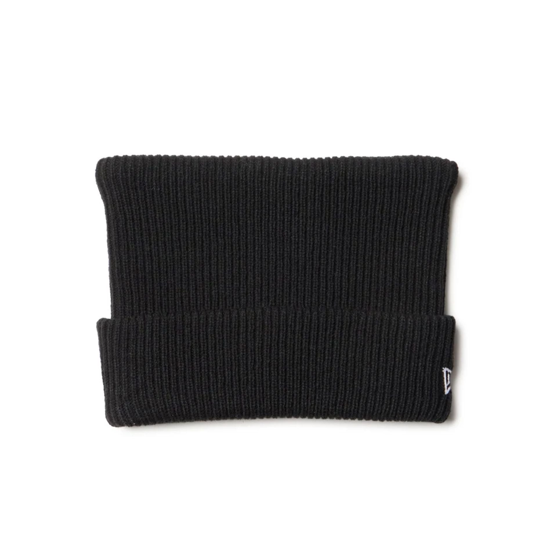 New Era Black Rib Knit Beanie Hat