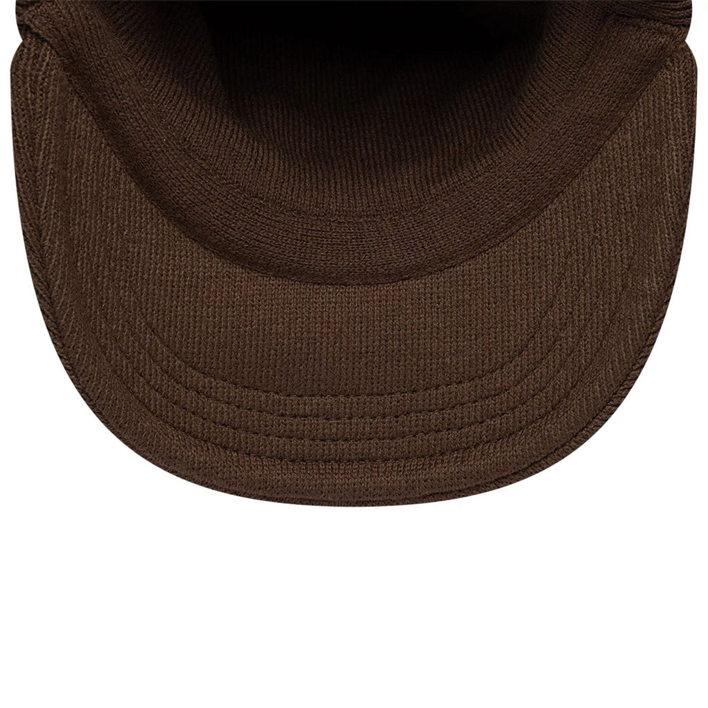 New Era Dark Brown Visor Knit Beanie Hat
