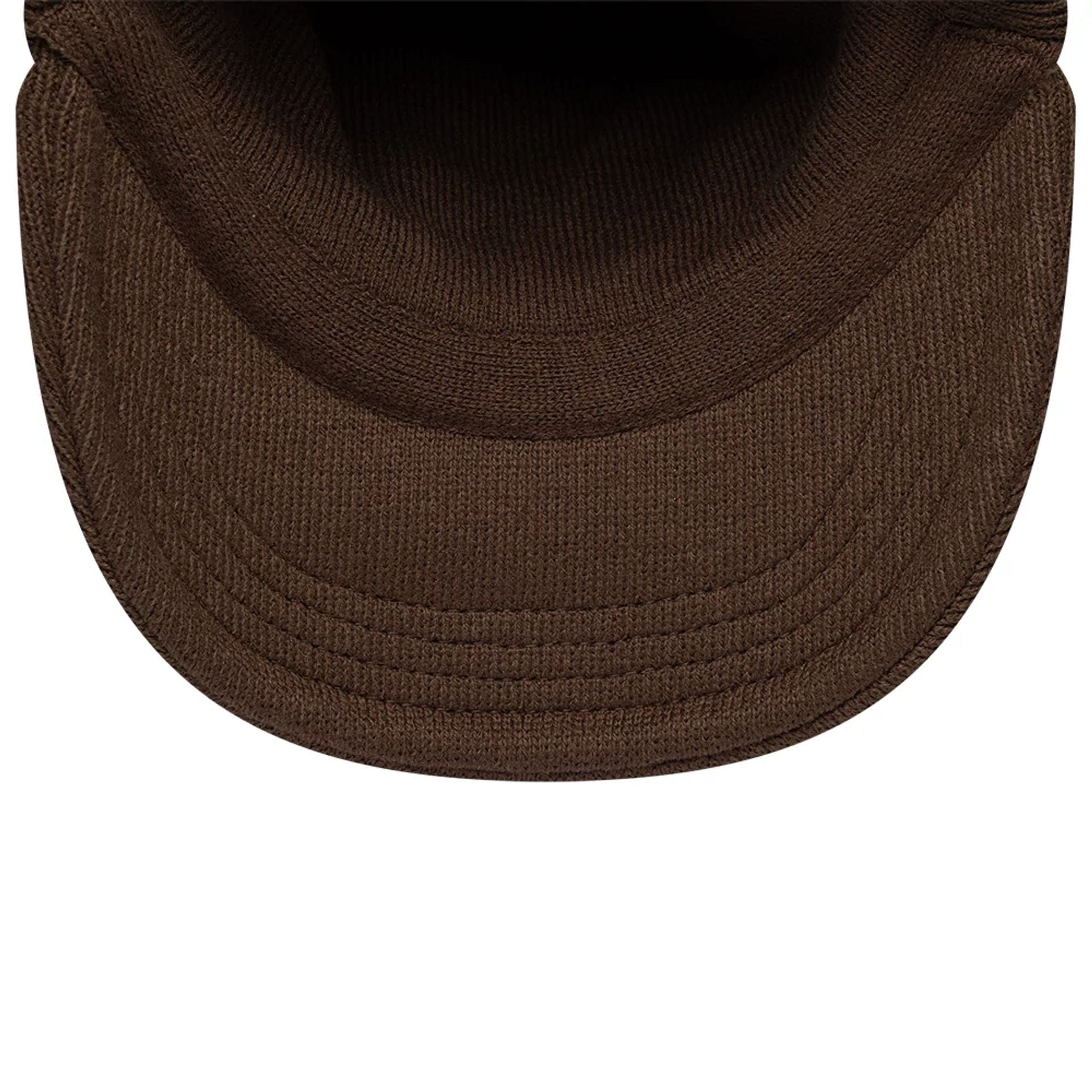 New Era Dark Brown Visor Knit Beanie Hat