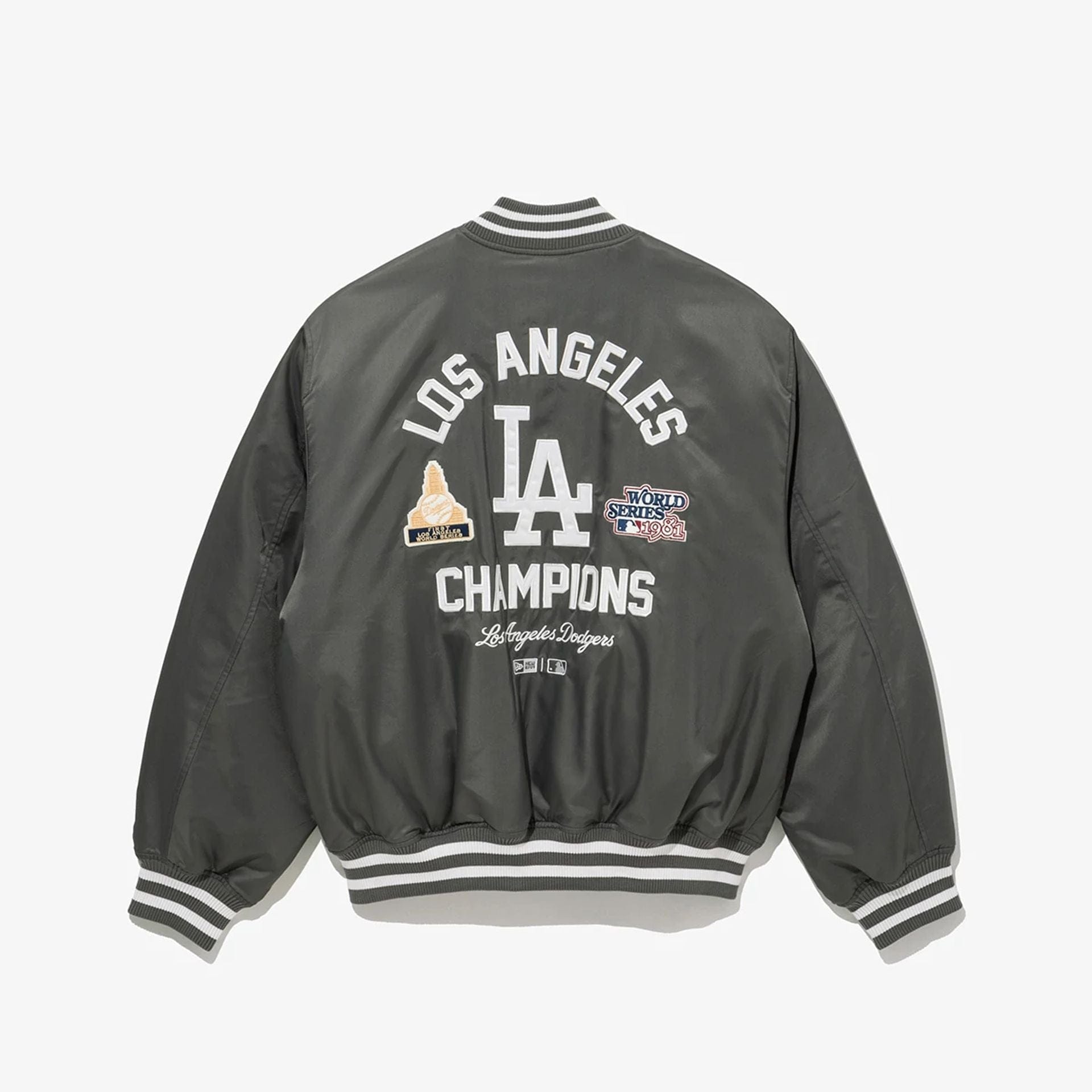 LA Dodgers MLB Grey Stadium Jacket
