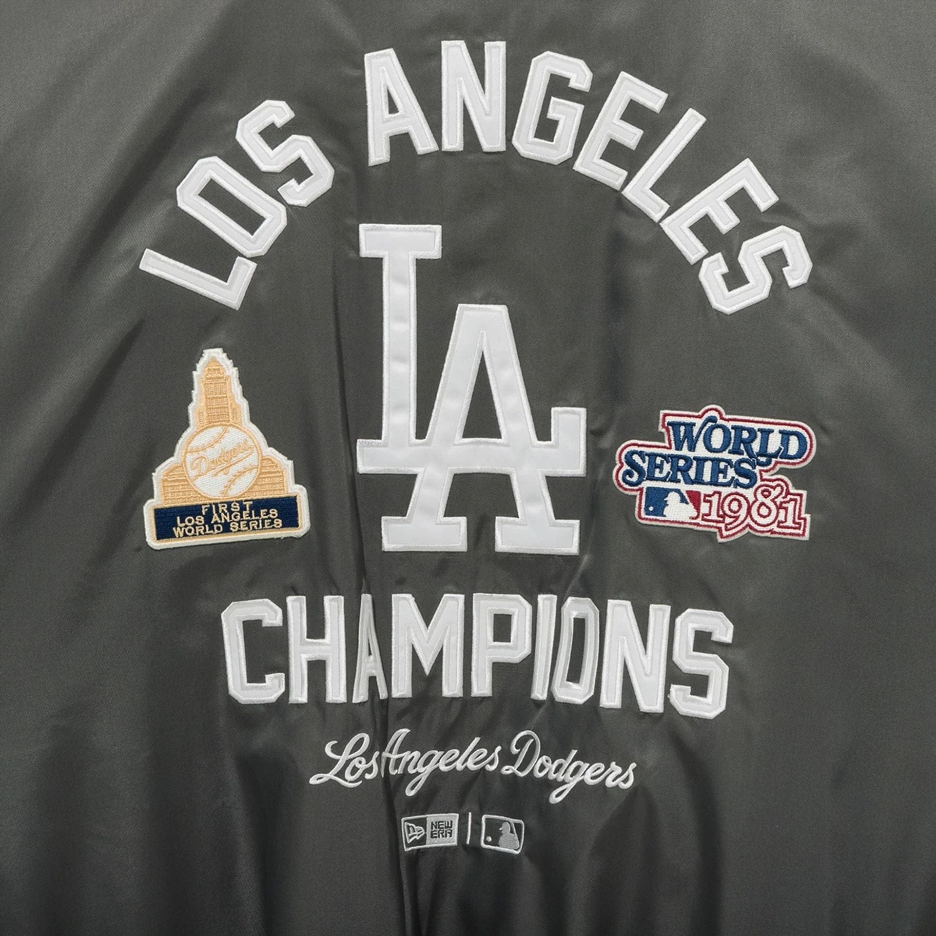 LA Dodgers MLB Grey Stadium Jacket