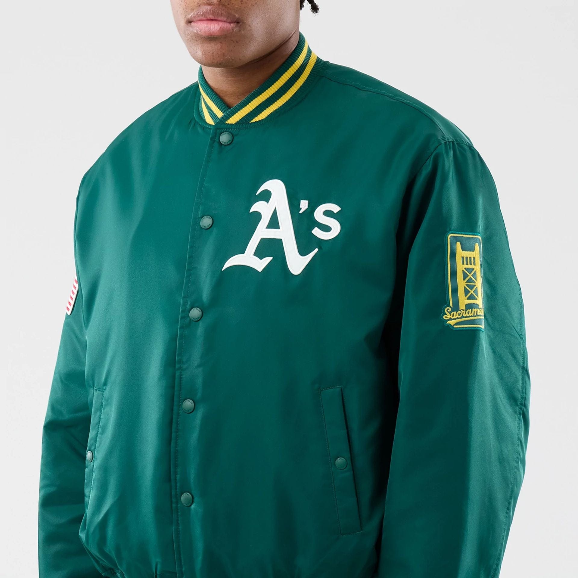 Oakland Athletics MLB Authentic Green Stadium Jacket