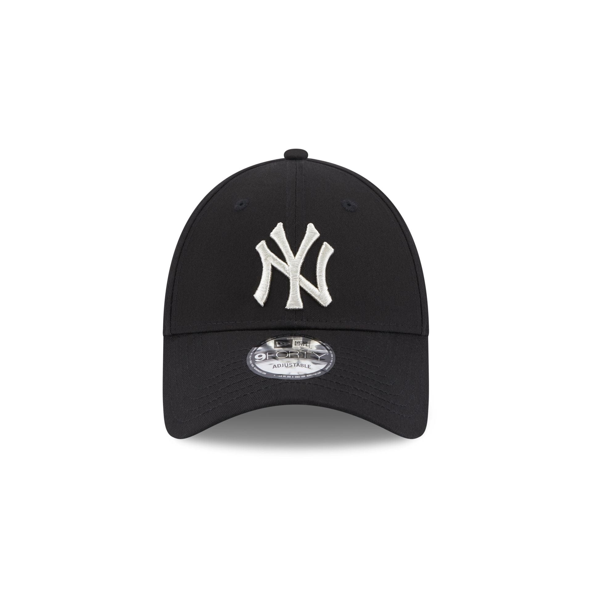 New York Yankees Metallic Logo Womens Black 9FORTY Adjustable Cap