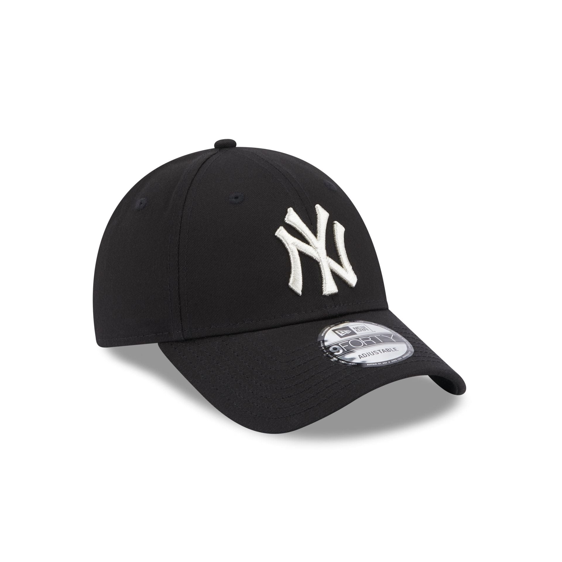 New York Yankees Metallic Logo Womens Black 9FORTY Adjustable Cap