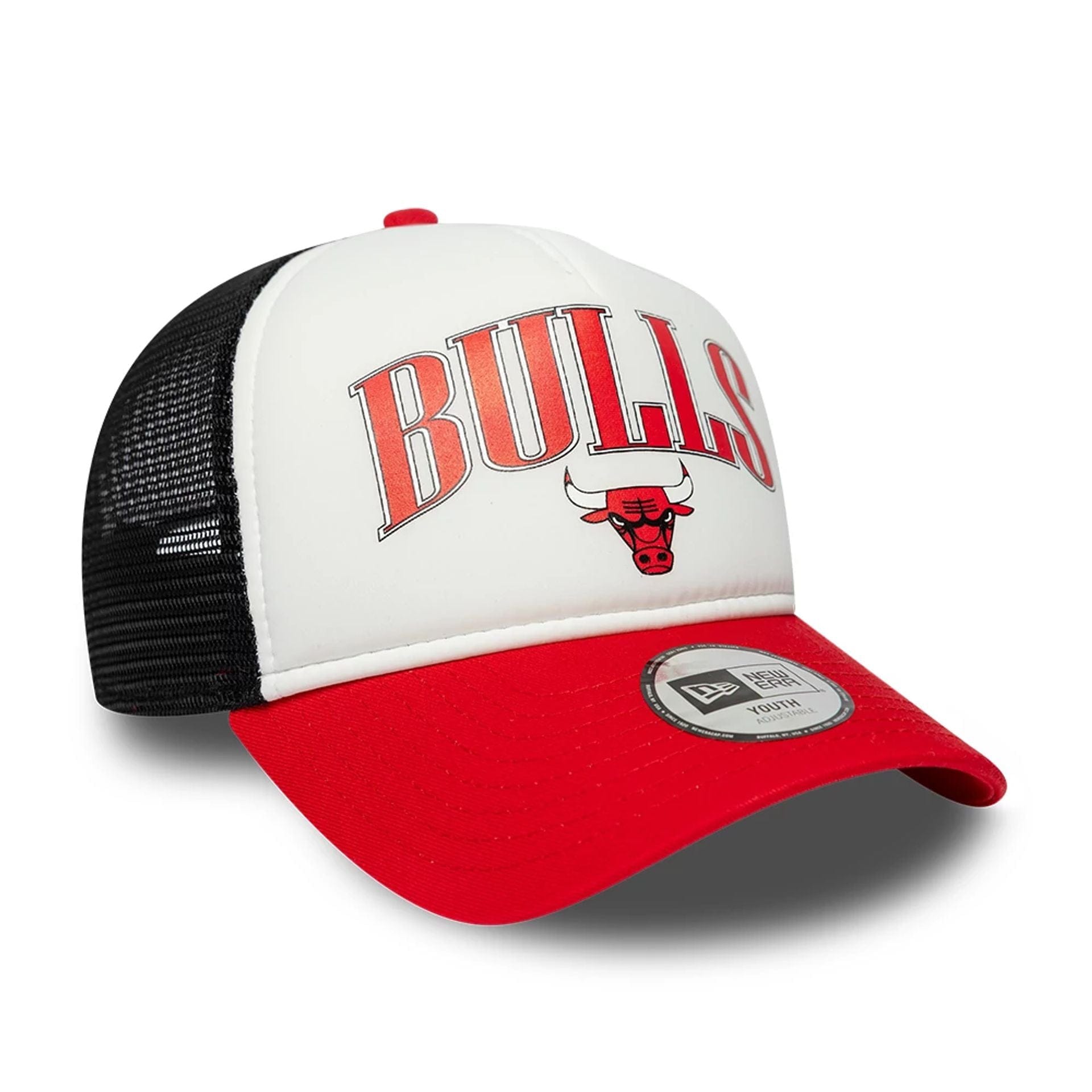 Chicago Bulls Youth NBA Retro Red 9FORTY A-Frame Trucker Cap