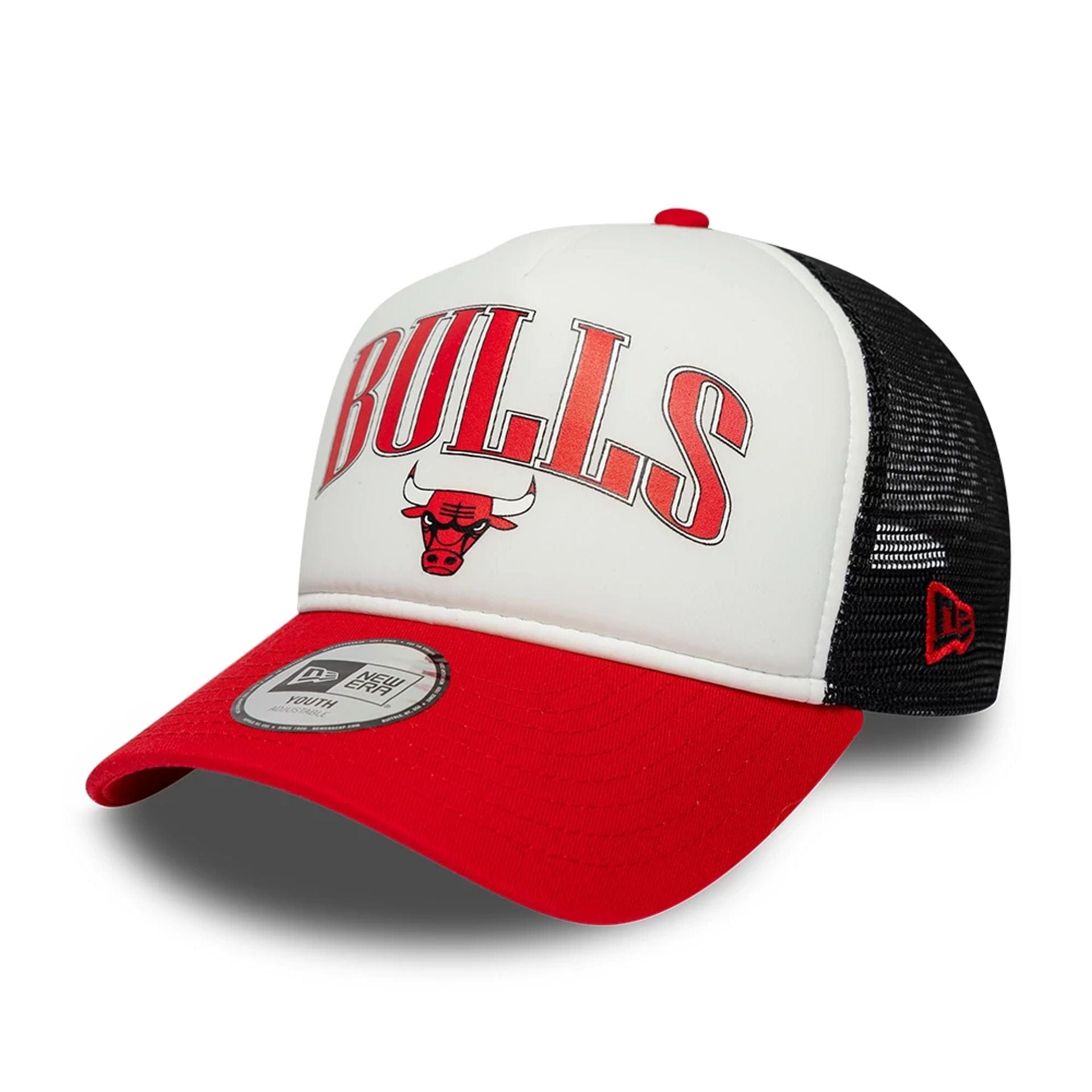 Chicago Bulls Youth NBA Retro Red 9FORTY A-Frame Trucker Cap