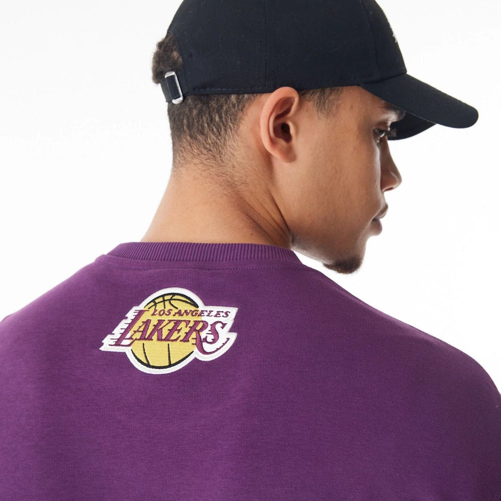 LA Lakers NBA Lifestyle Dark Purple Oversized Crew Neck Sweater