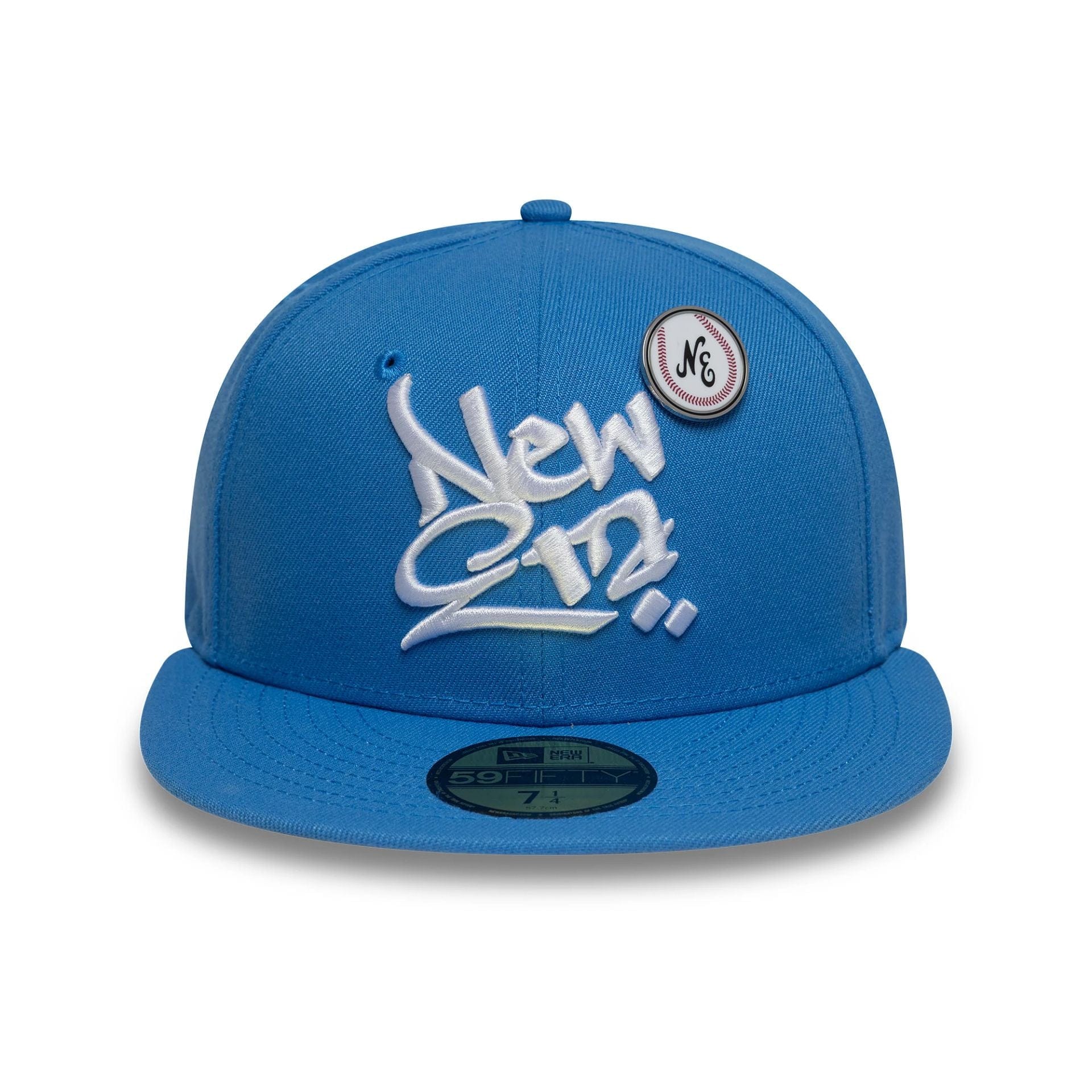 New Era Oversized Script Blue 59FIFTY Fitted Cap