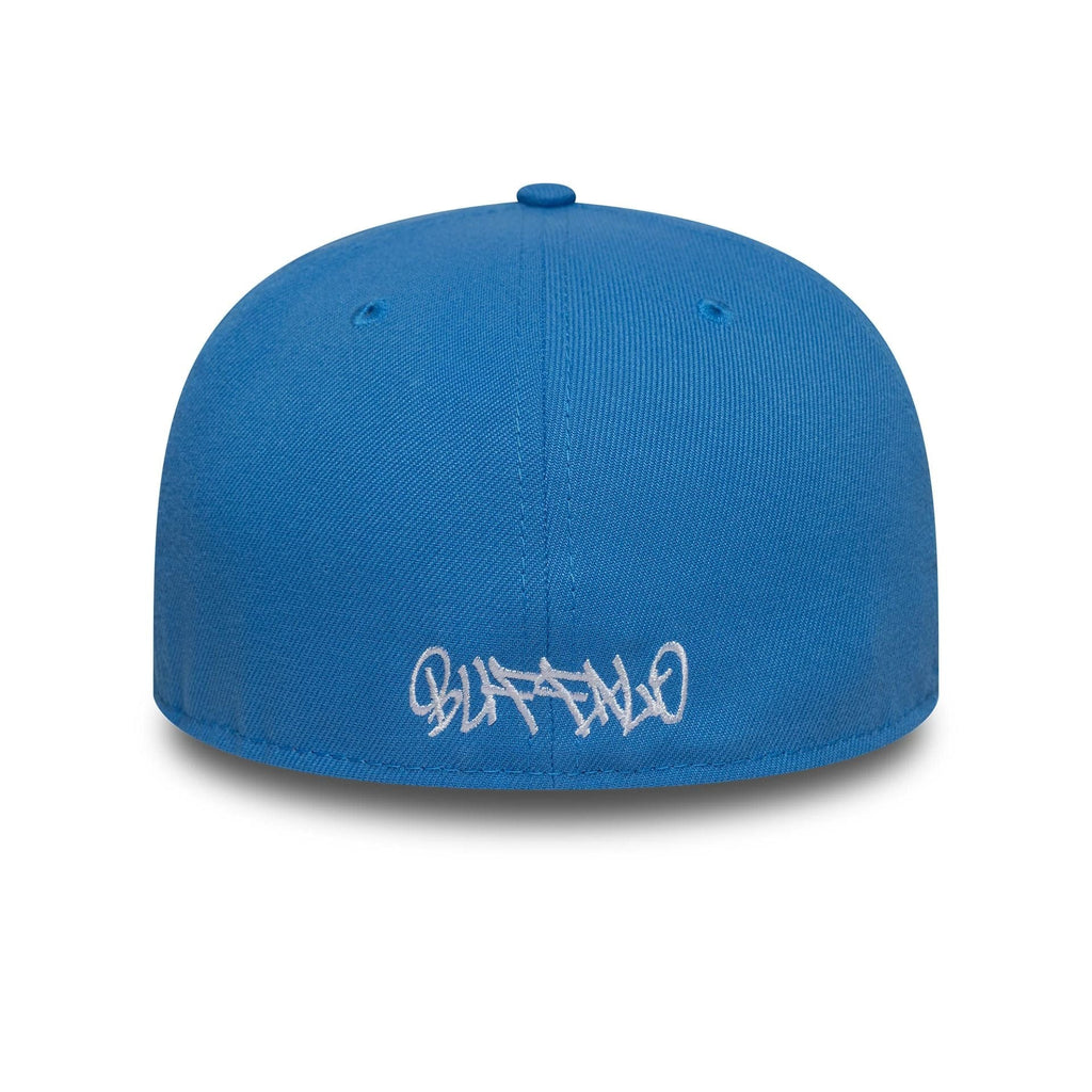 New Era Oversized Script Blue 59FIFTY Fitted Cap