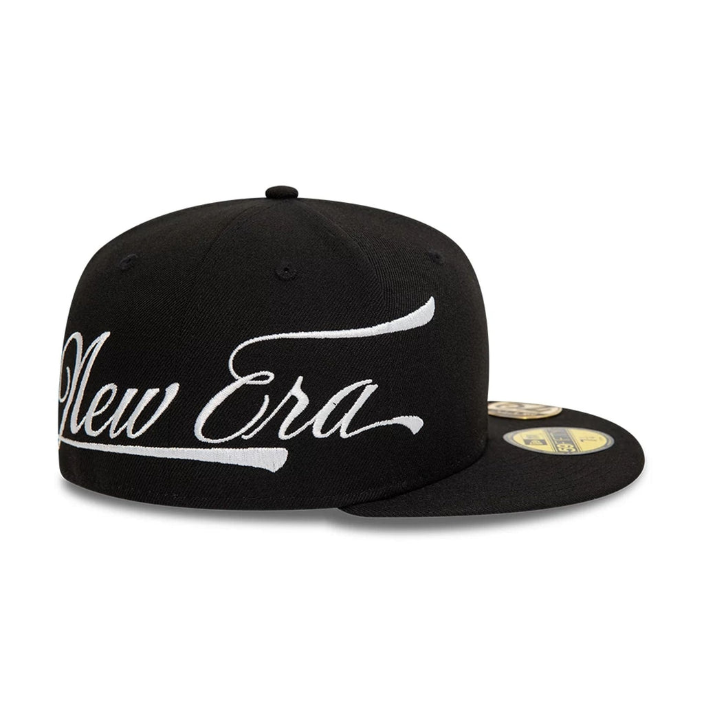 New Era Side Script Black 59FIFTY Fitted Cap