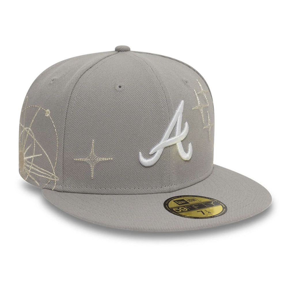 Atlanta Braves MLB Zodiac Grey 59FIFTY Fitted Cap