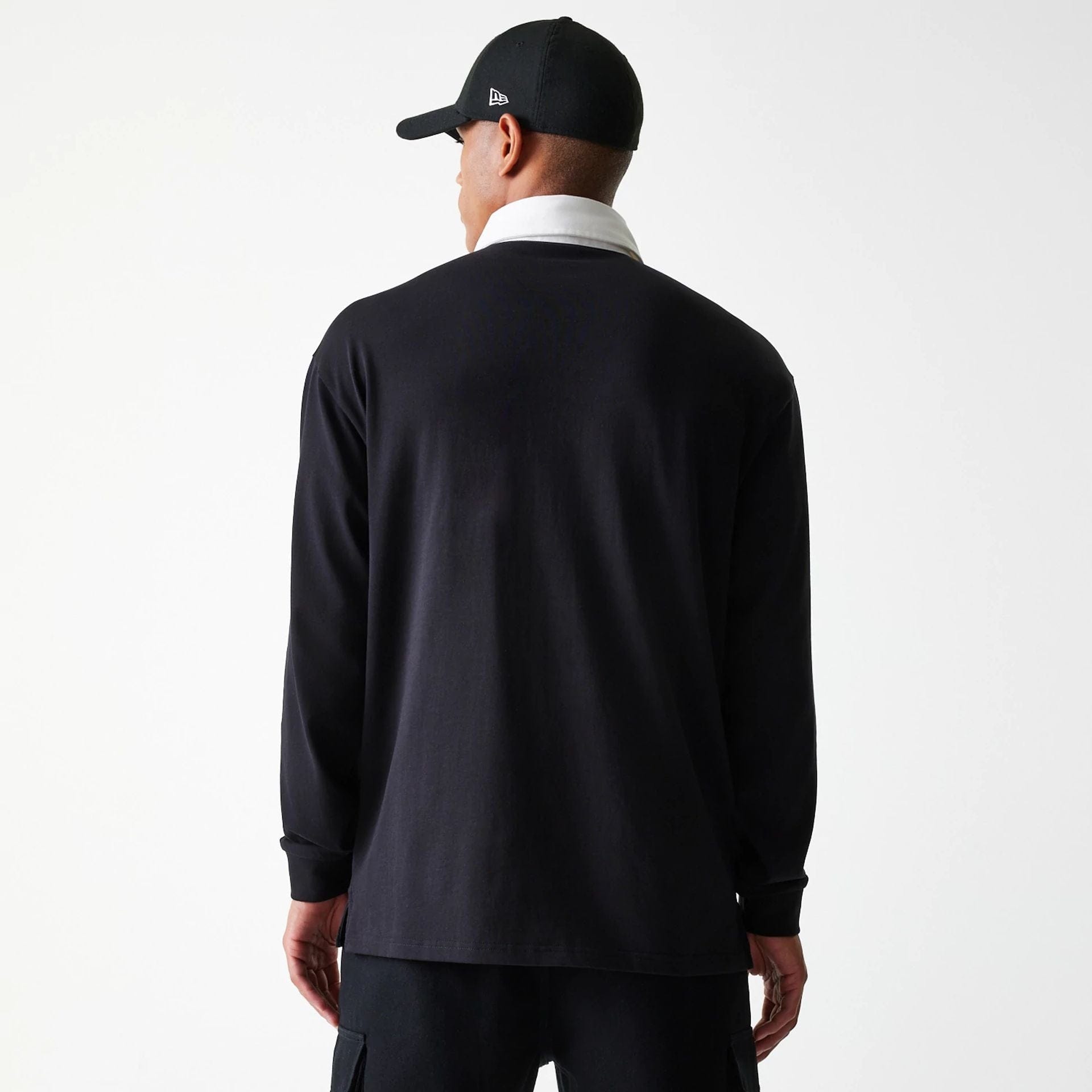 Chicago Bulls NBA Rugby Black Long Sleeve Polo