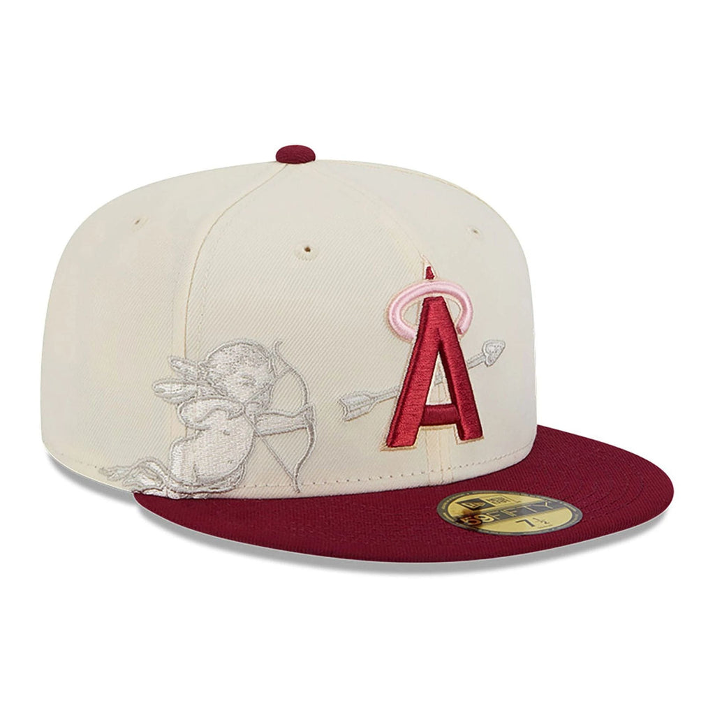 LA Angels Cherub Chrome White 59FIFTY Fitted Cap