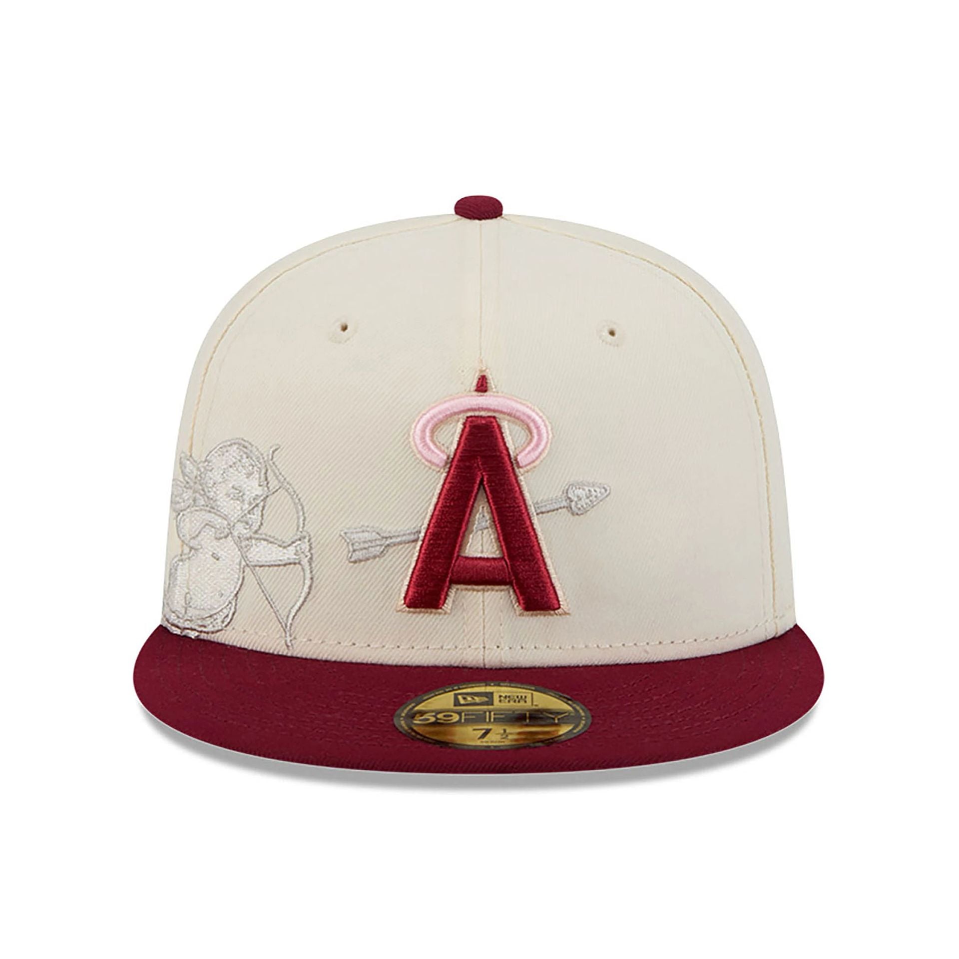 LA Angels Cherub Chrome White 59FIFTY Fitted Cap