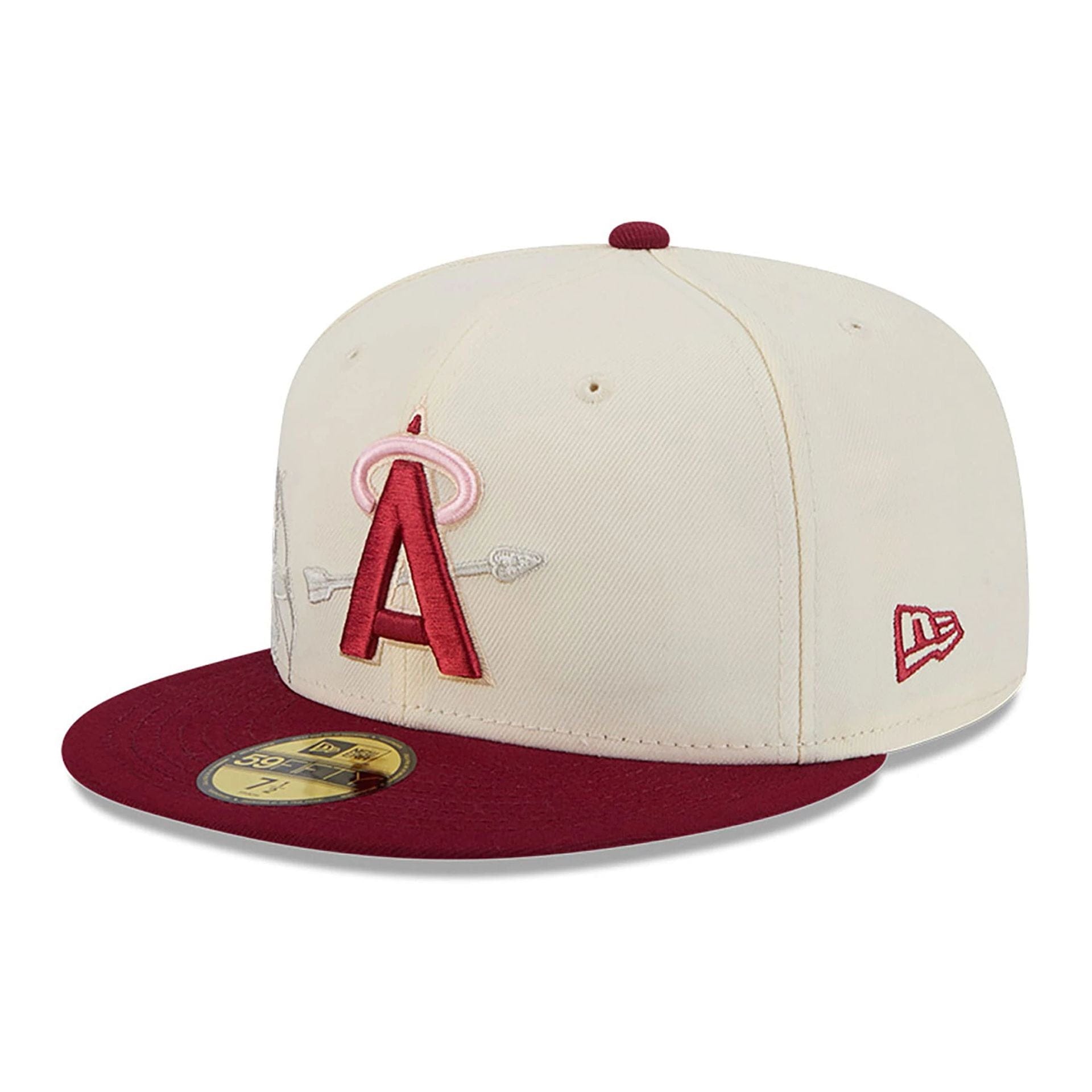 LA Angels Cherub Chrome White 59FIFTY Fitted Cap