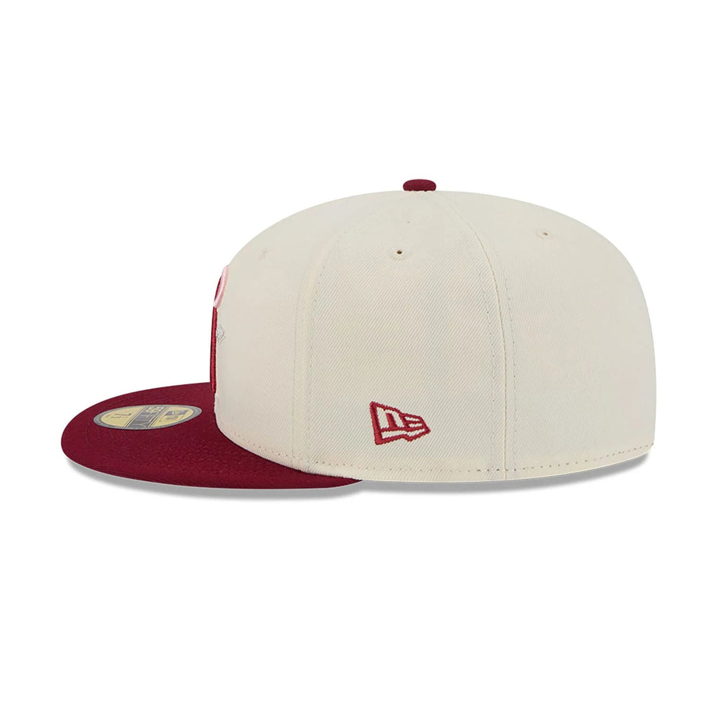 LA Angels Cherub Chrome White 59FIFTY Fitted Cap