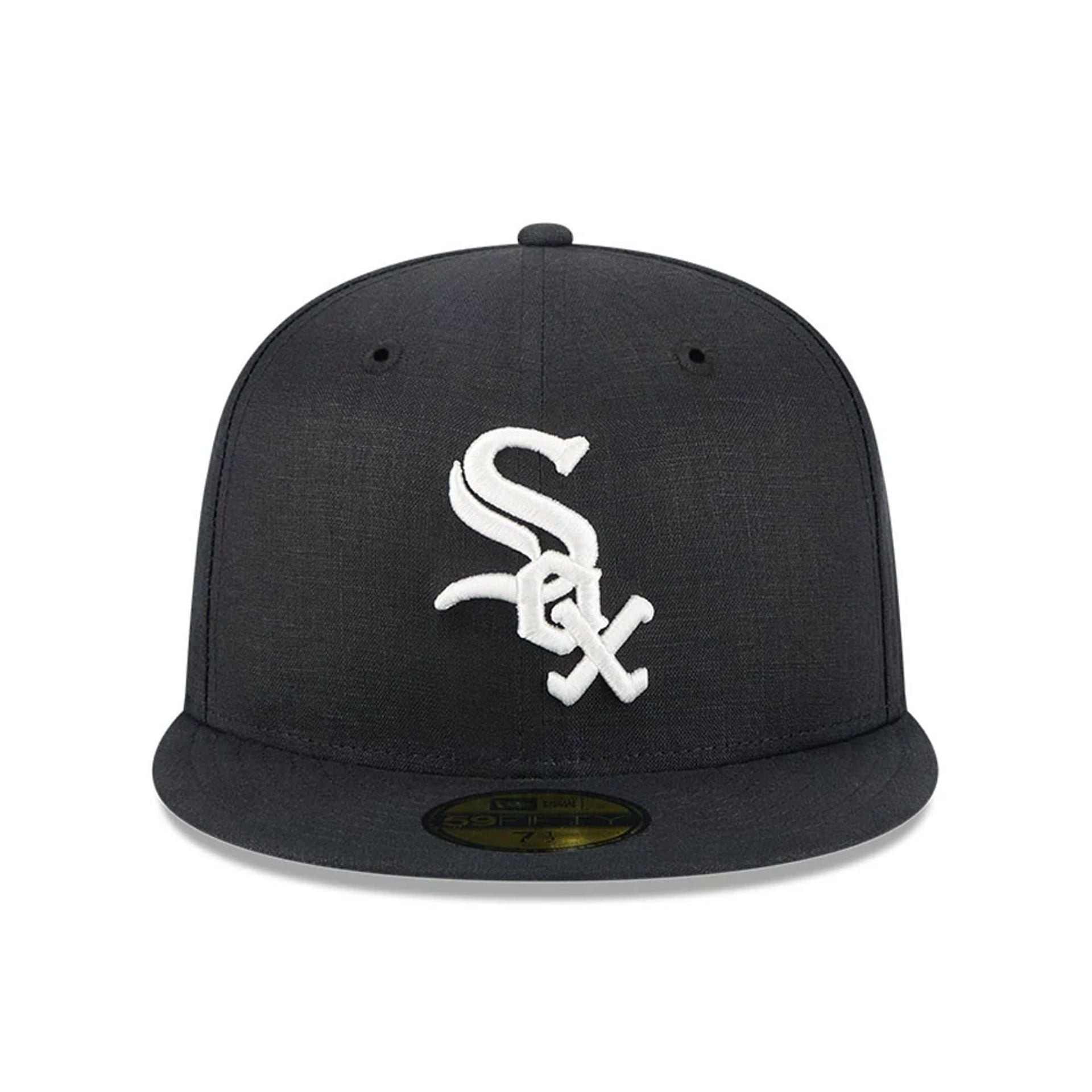Chicago White Sox MLB Team Linen Black 59FIFTY Fitted Cap