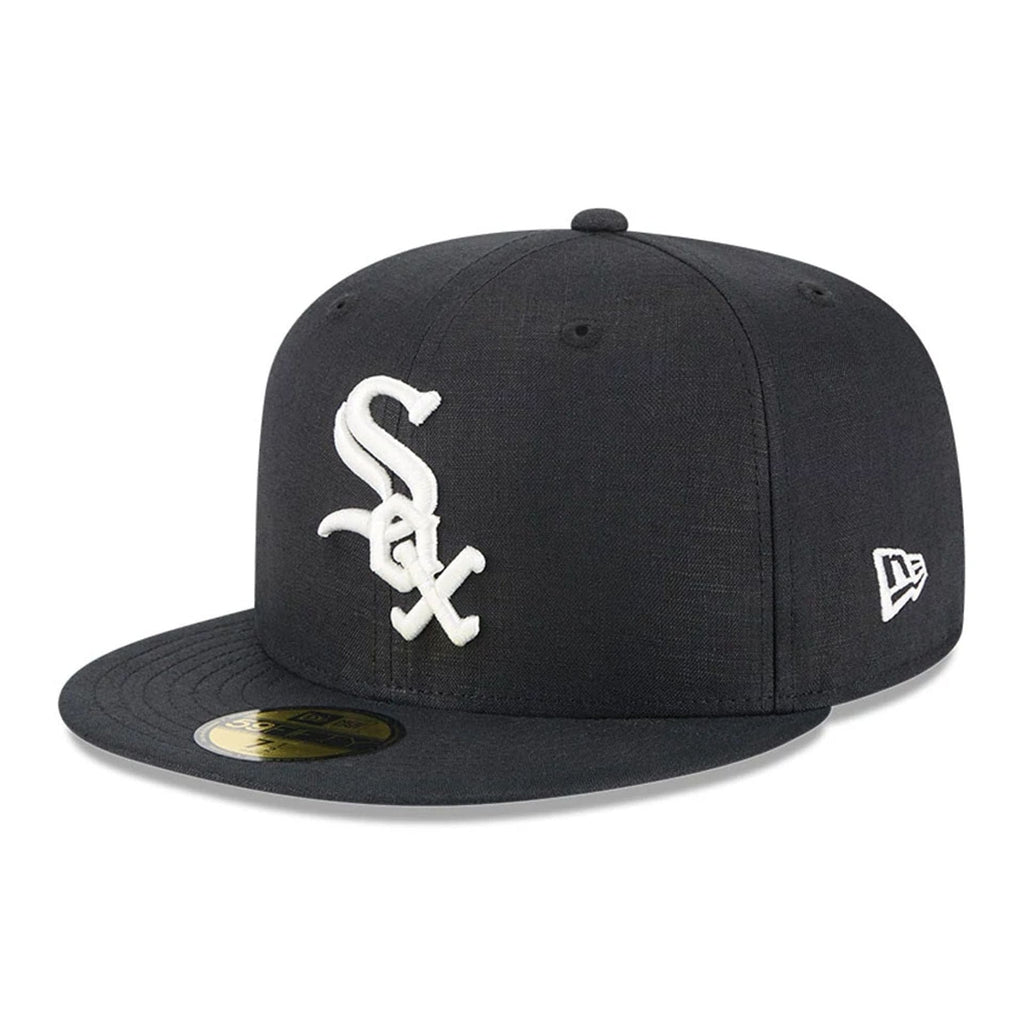 Chicago White Sox MLB Team Linen Black 59FIFTY Fitted Cap