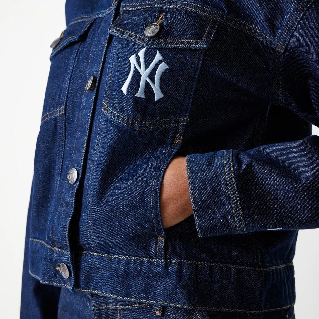 New York Yankees Womens MLB Dark Blue Denim Jacket