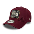 New Era Patch Distressed Dark Red 9FORTY E-Frame Adjustable Cap
