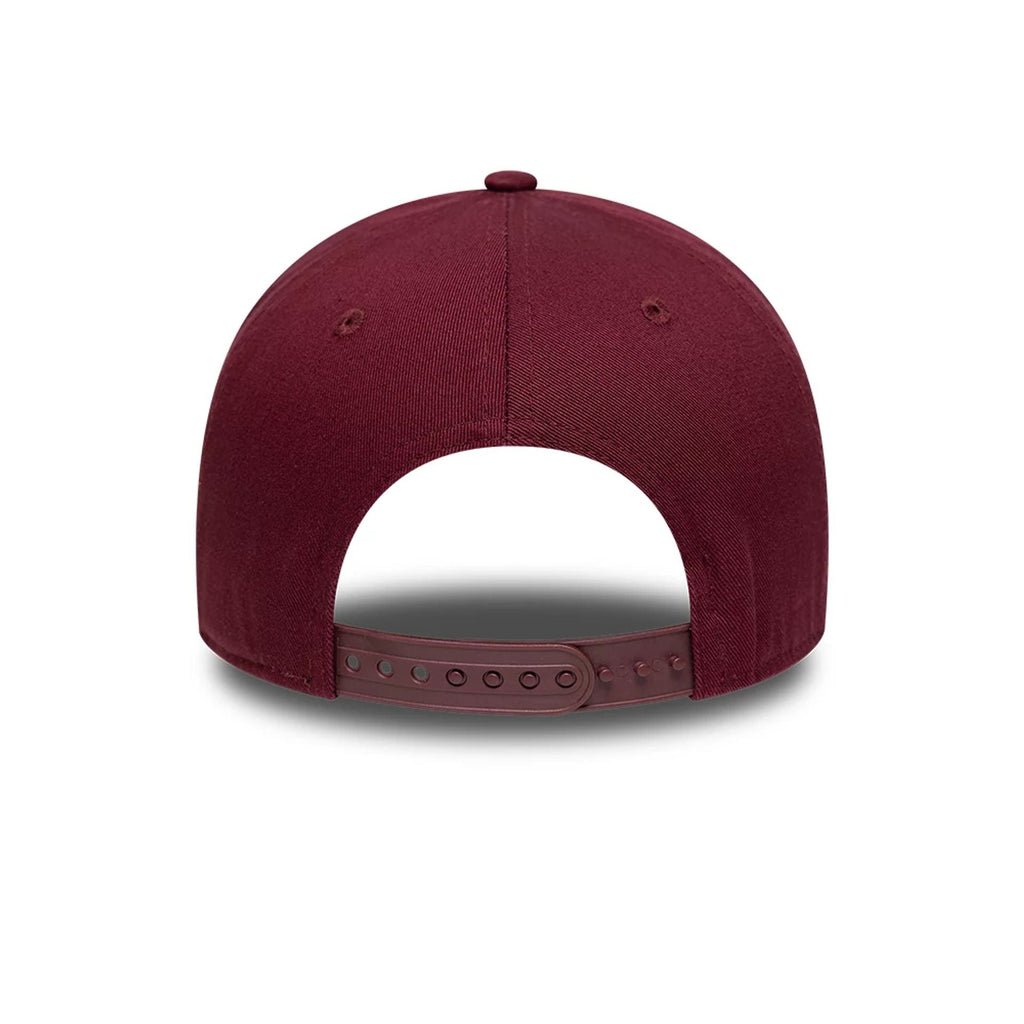 New Era Patch Distressed Dark Red 9FORTY E-Frame Adjustable Cap