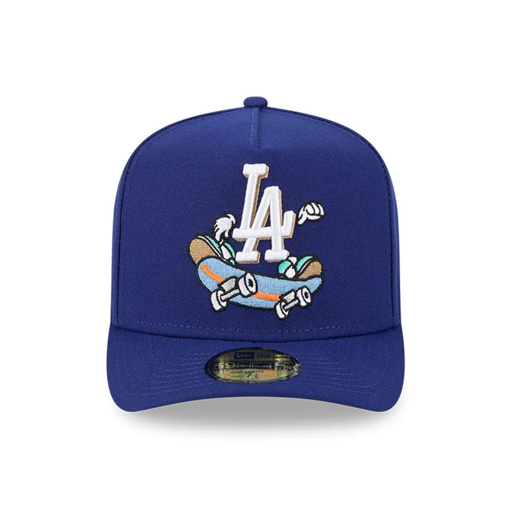 LA Dodgers MLB Cartoon Dark Blue 59FIFTY A-Frame Fitted Cap