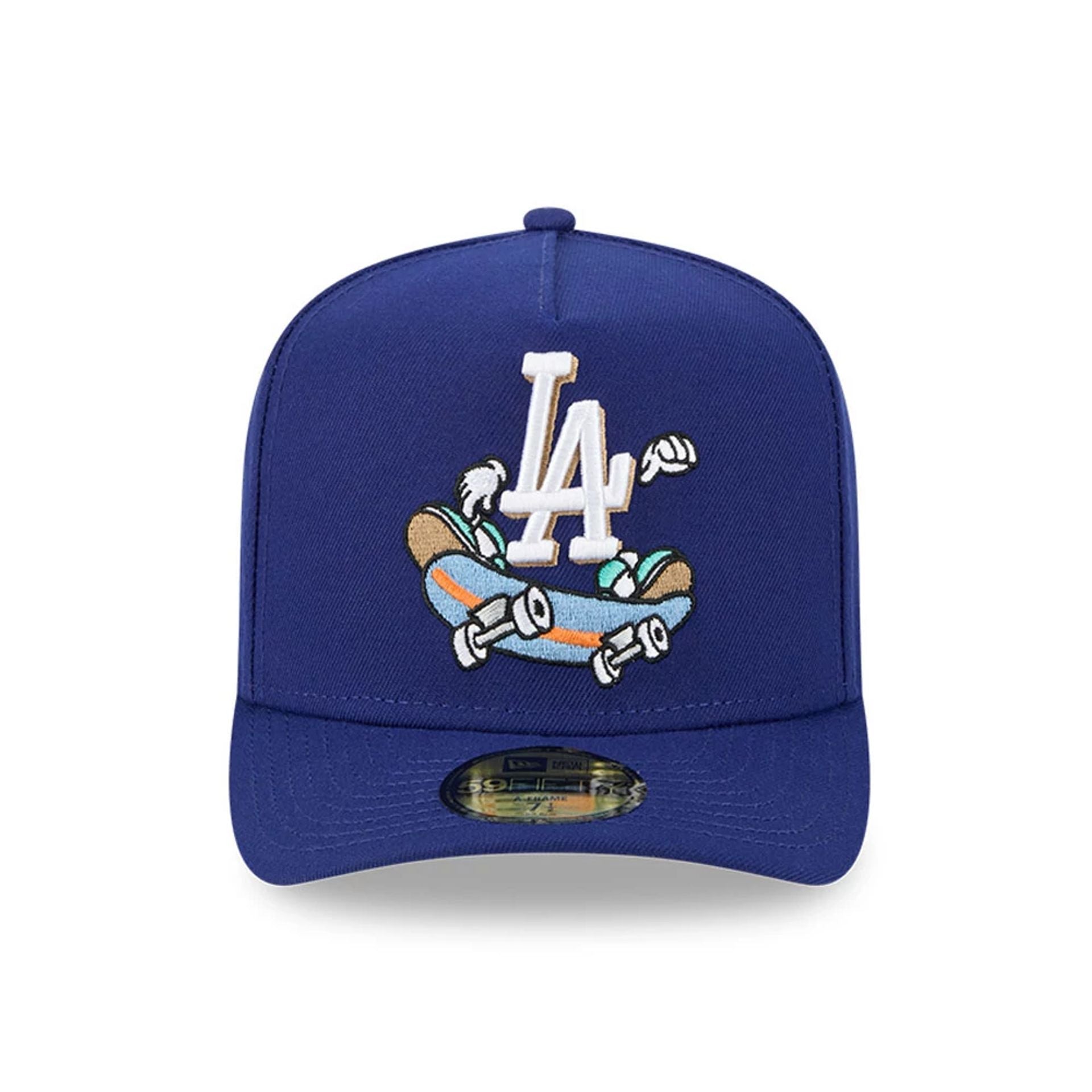 LA Dodgers MLB Cartoon Dark Blue 59FIFTY A-Frame Fitted Cap