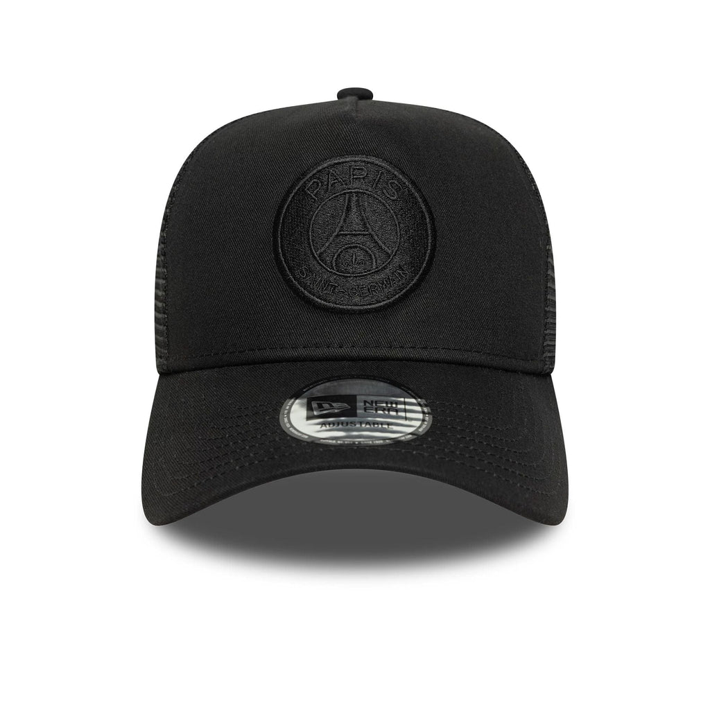 Paris Saint-Germain Tonal Black 9FORTY A-Frame Trucker Adjustable Cap