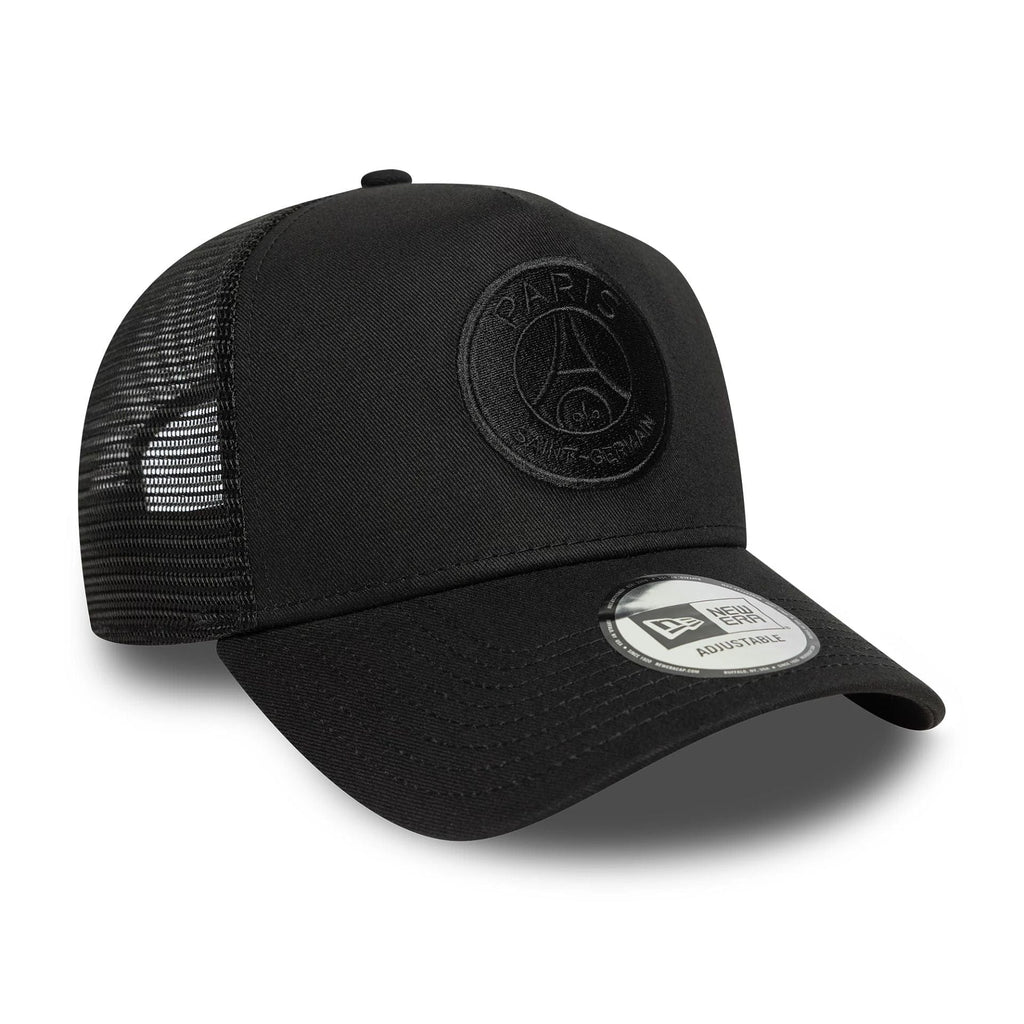 Paris Saint-Germain Tonal Black 9FORTY A-Frame Trucker Adjustable Cap
