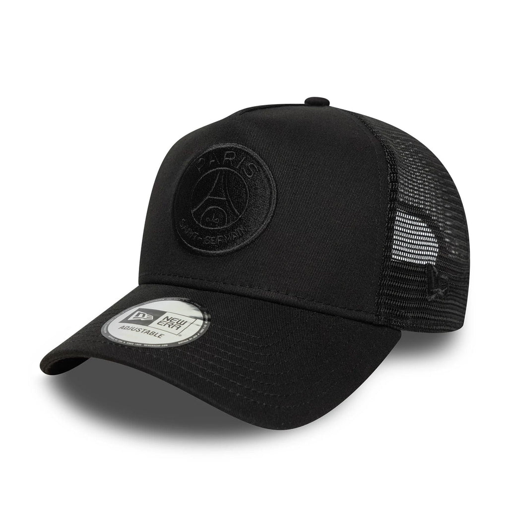 Paris Saint-Germain Tonal Black 9FORTY A-Frame Trucker Adjustable Cap