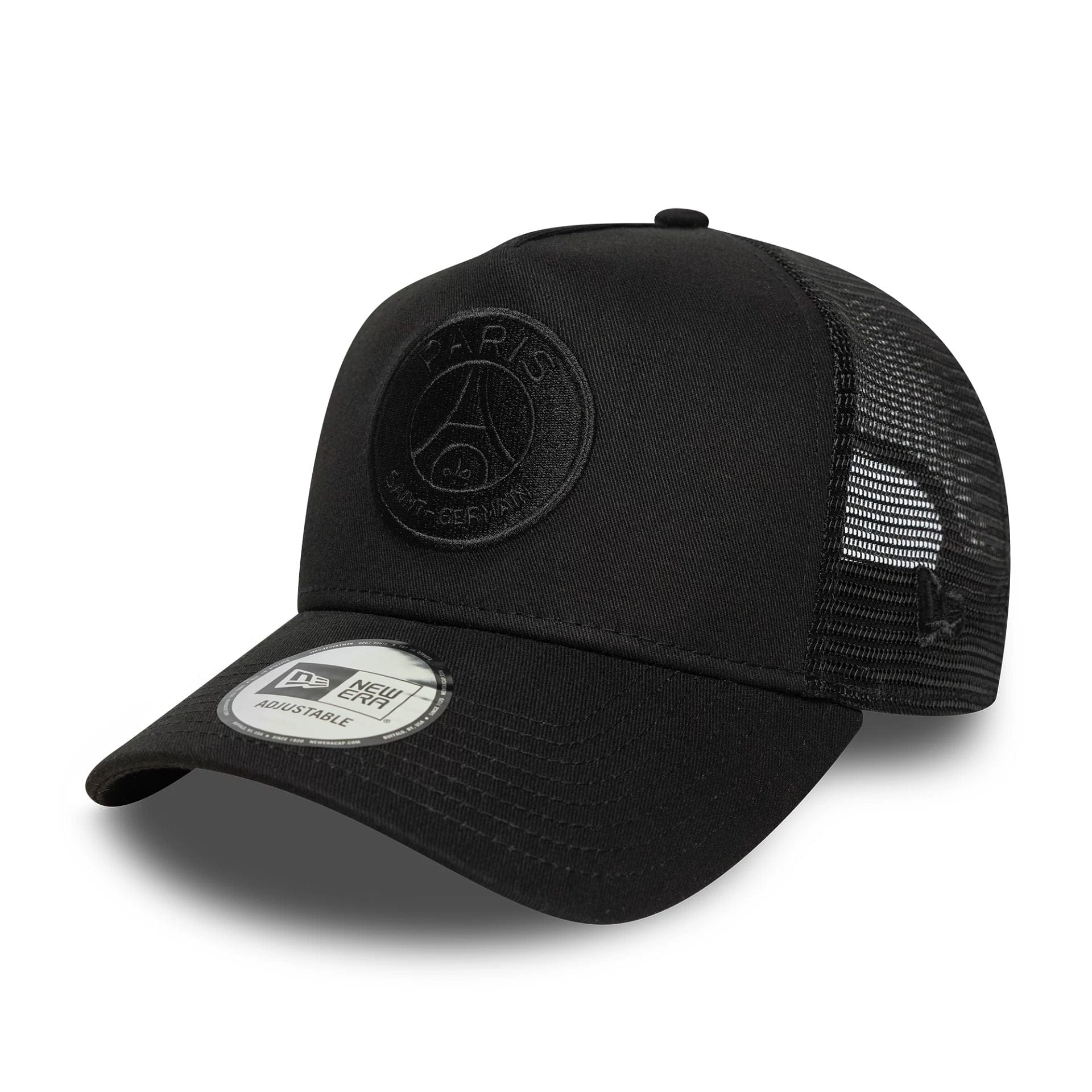 Paris Saint-Germain Tonal Black 9FORTY A-Frame Trucker Adjustable Cap
