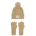 New York Yankees Youth MLB Beige Beanie & Gloves Set
