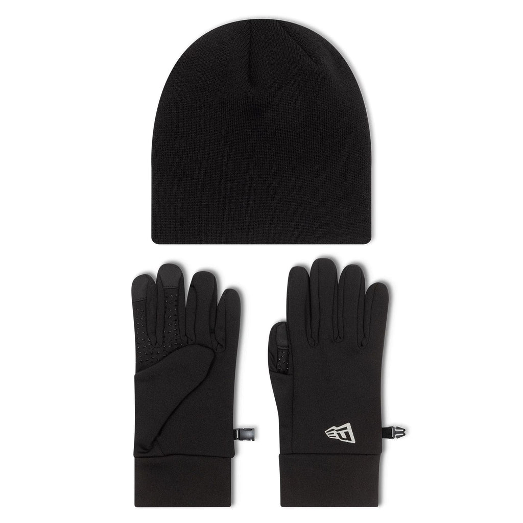 New Era Black Beanie & Gloves Set