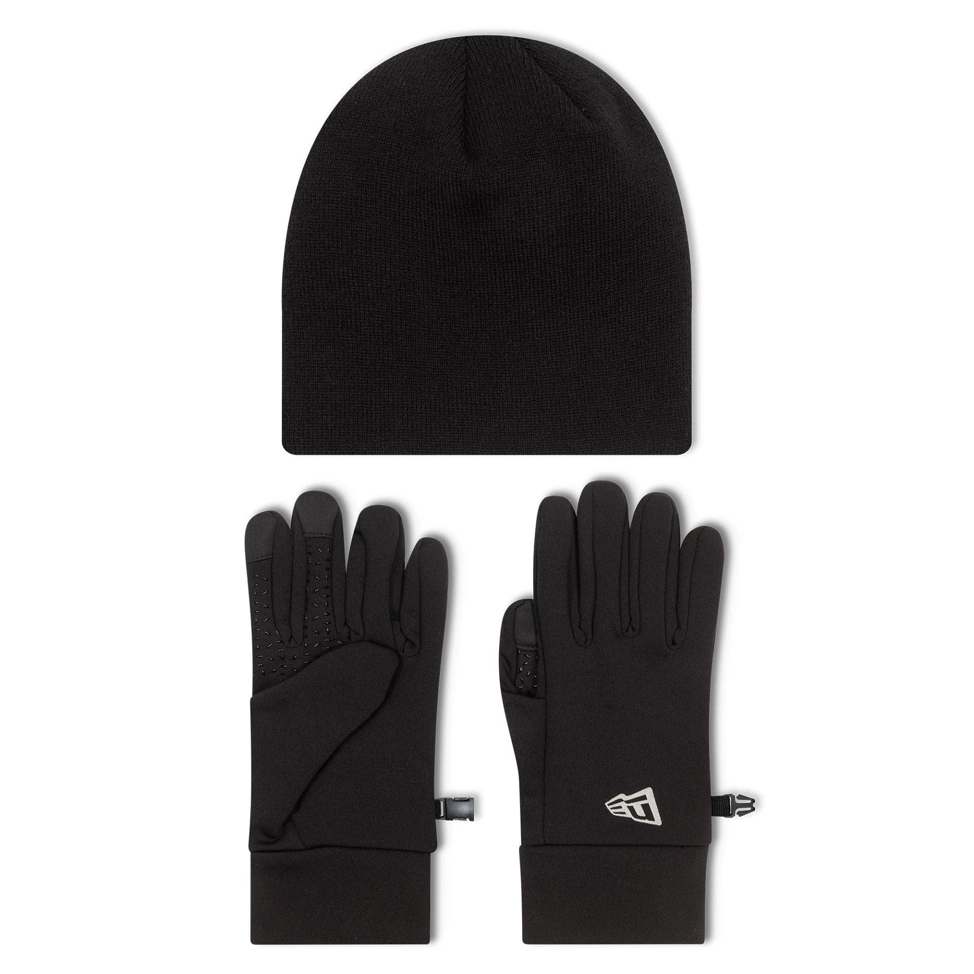 New Era Black Beanie & Gloves Set