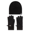New Era Black Beanie & Gloves Set