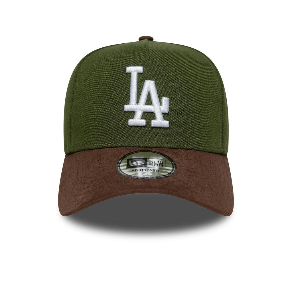 LA Dodgers MLB Suede Visor Dark Green 9FORTY E-Frame Adjustable Cap