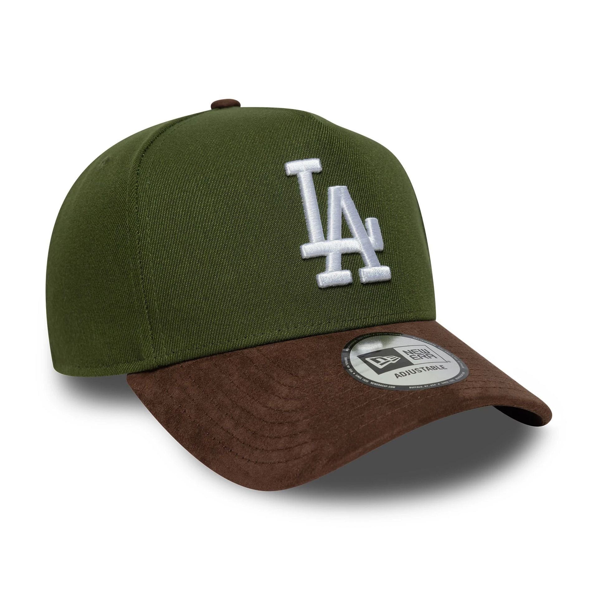 LA Dodgers MLB Suede Visor Dark Green 9FORTY E-Frame Adjustable Cap