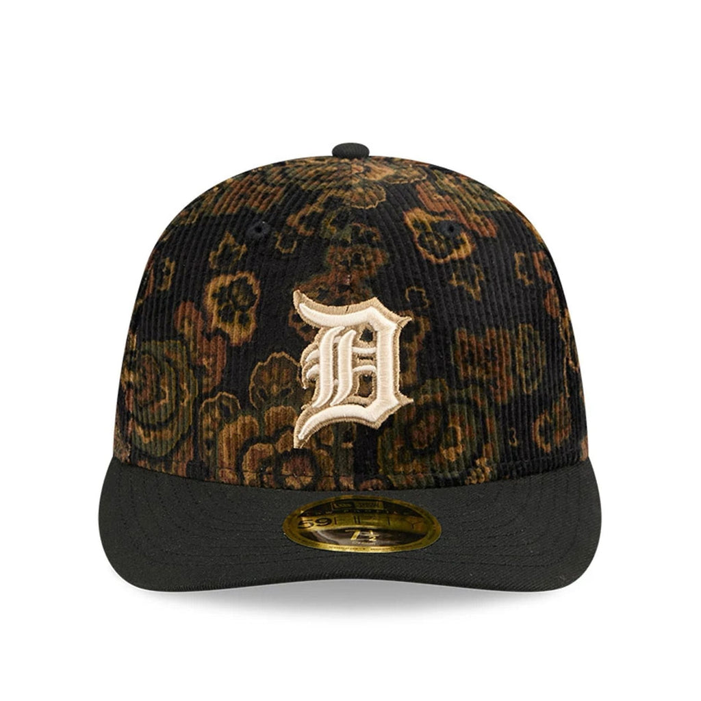 Detroit Tigers Three Looms x MLB Floral Cord Black Low Profile 59FIFTY Fitted Cap