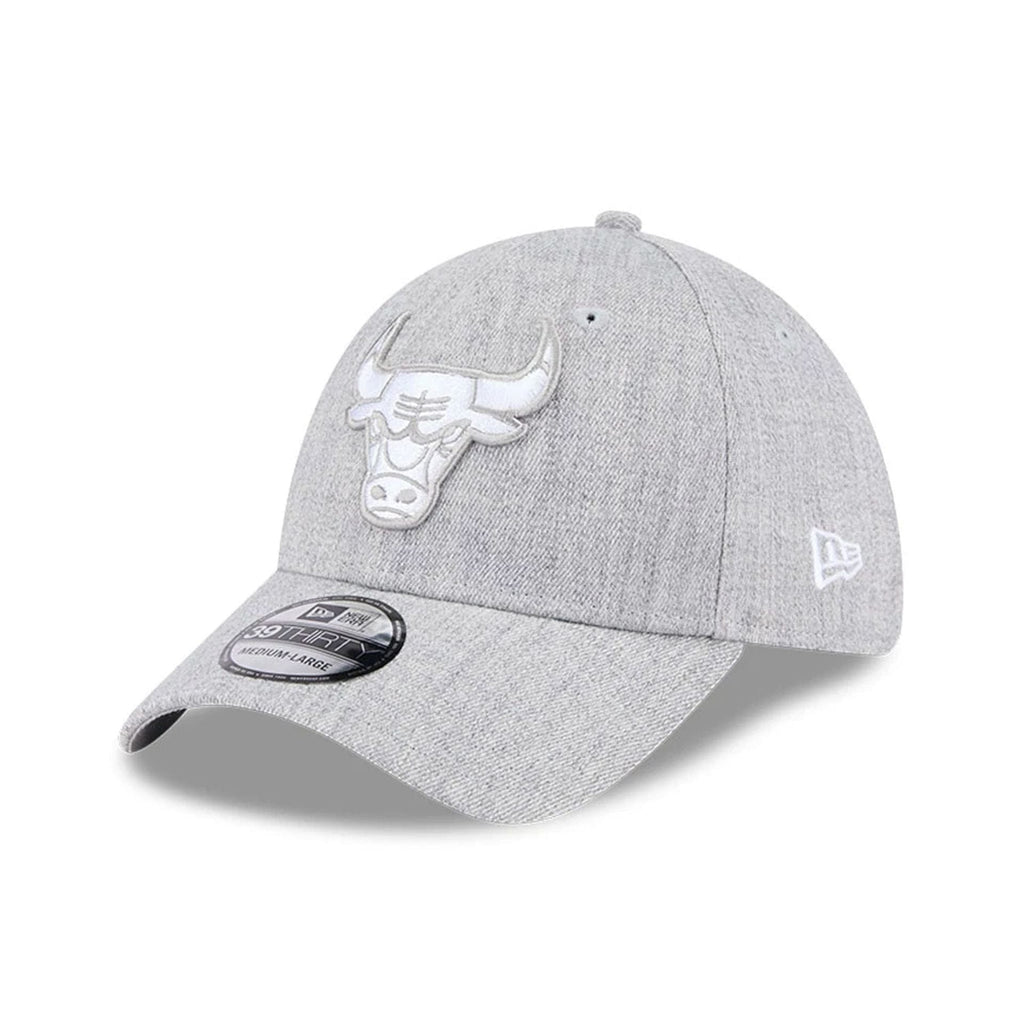 Chicago Bulls NBA Heather Grey 39THIRTY Stretch Fit Cap