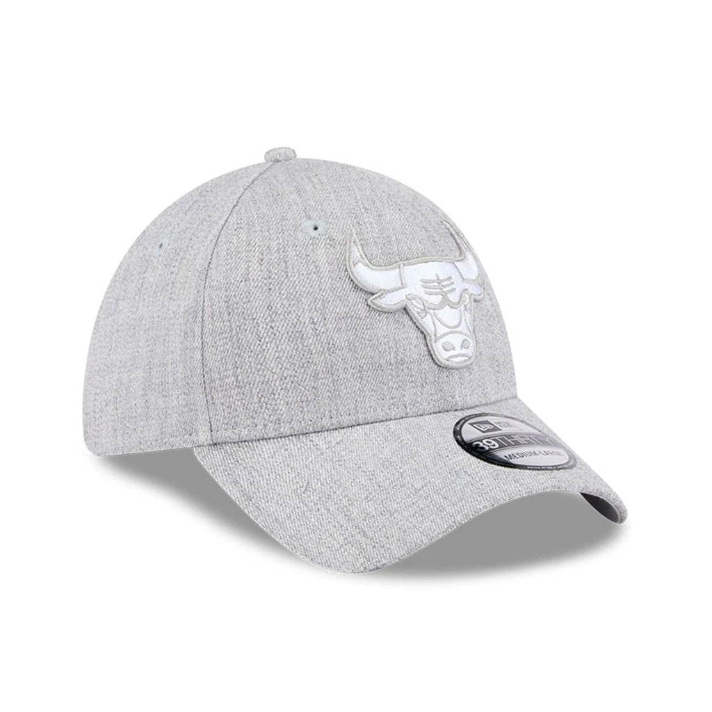 Chicago Bulls NBA Heather Grey 39THIRTY Stretch Fit Cap