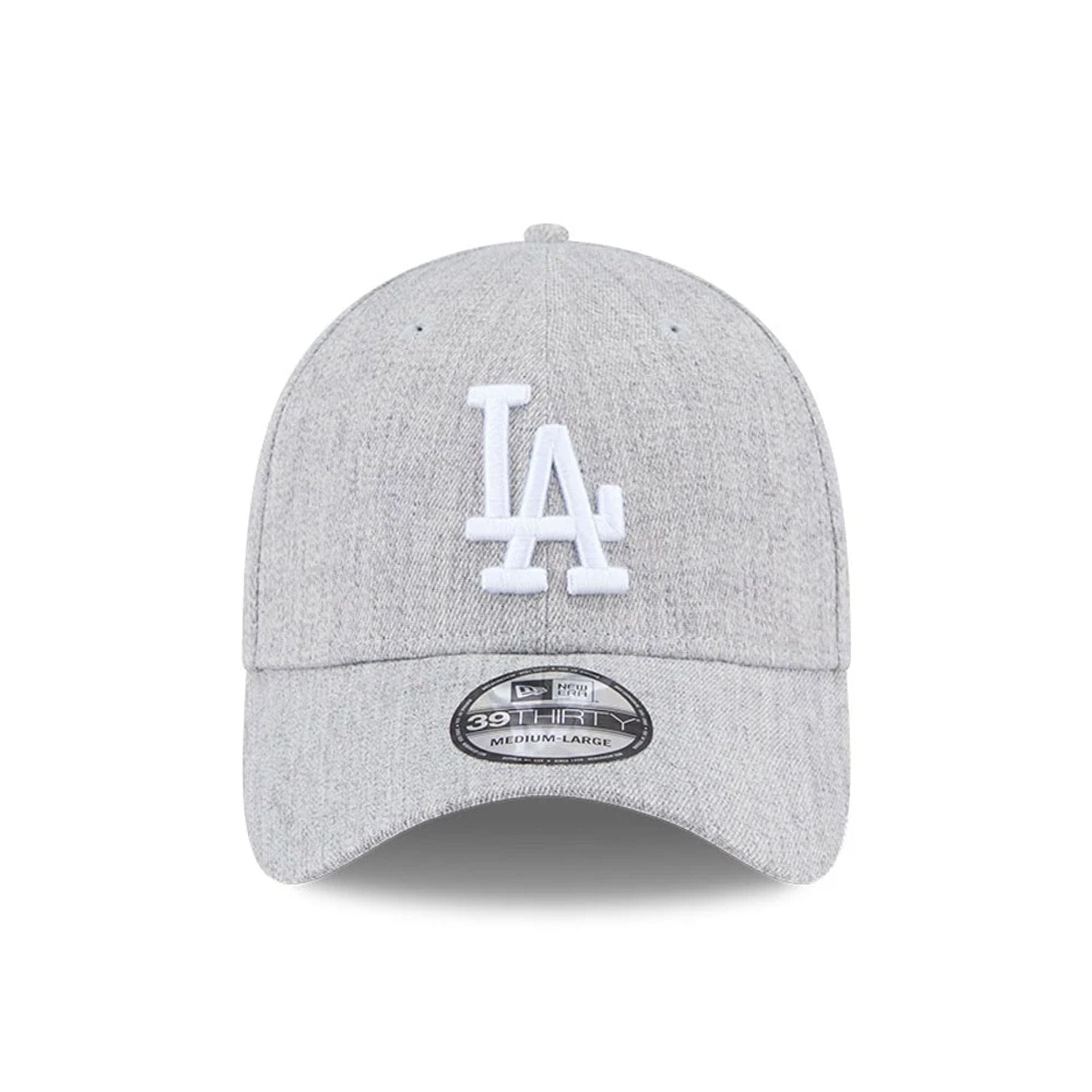 LA Dodgers MLB Heather Grey 39THIRTY Stretch Fit Cap