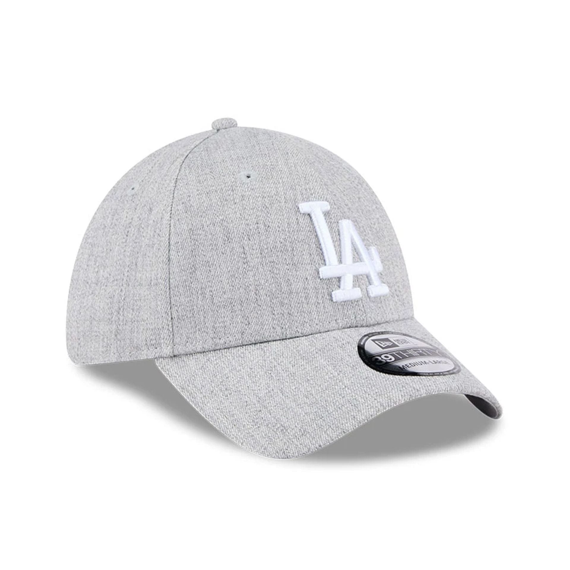 LA Dodgers MLB Heather Grey 39THIRTY Stretch Fit Cap