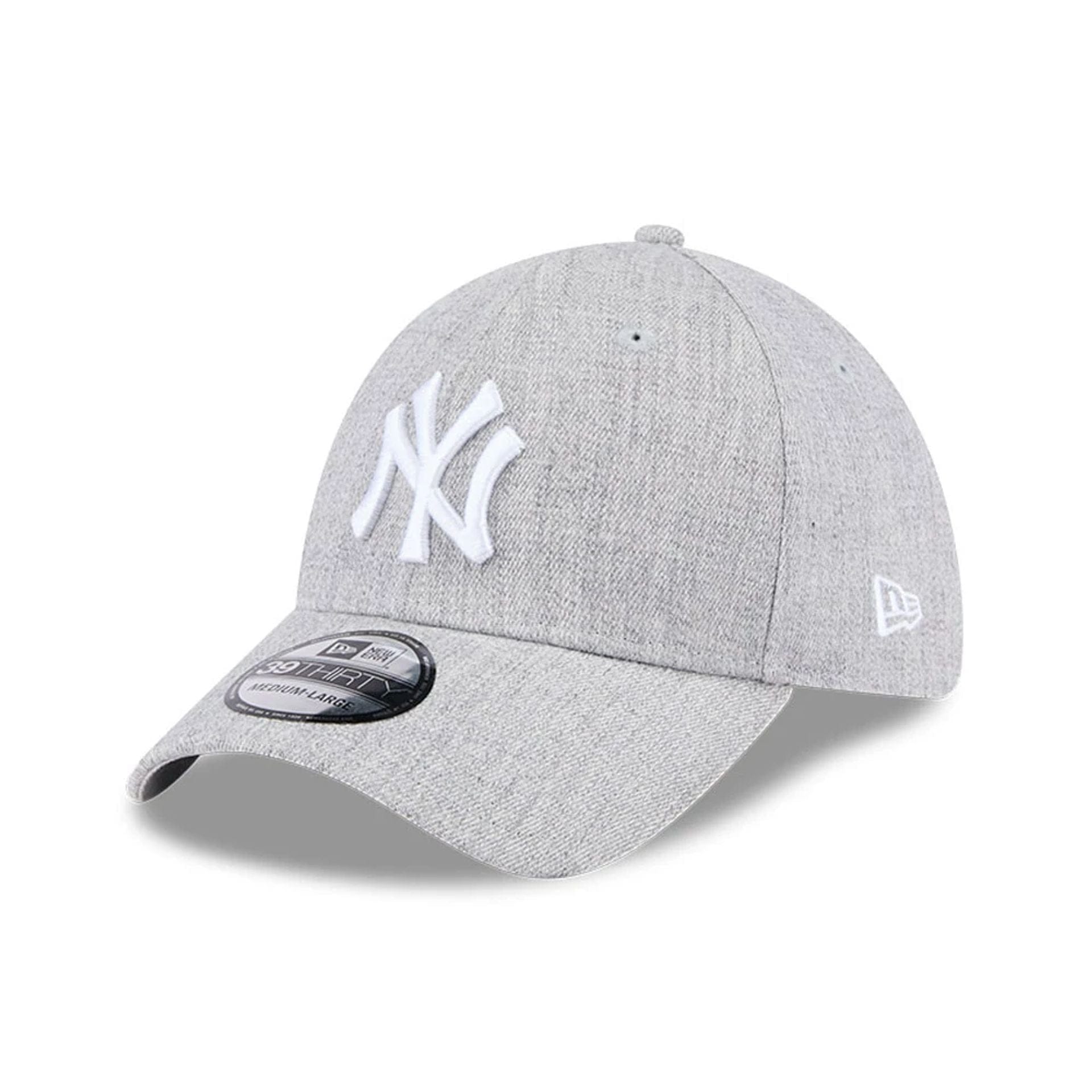 New York Yankees MLB Heather Grey 39THIRTY Stretch Fit Cap