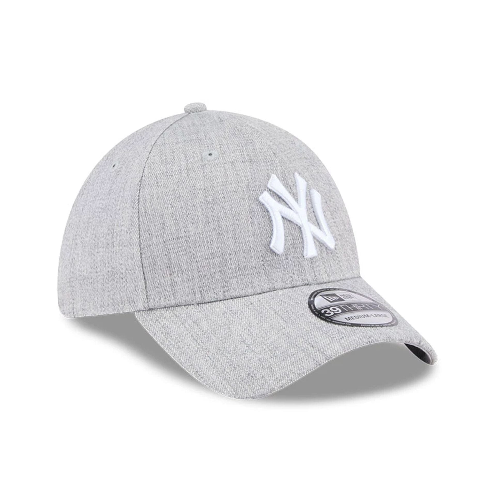 New York Yankees MLB Heather Grey 39THIRTY Stretch Fit Cap