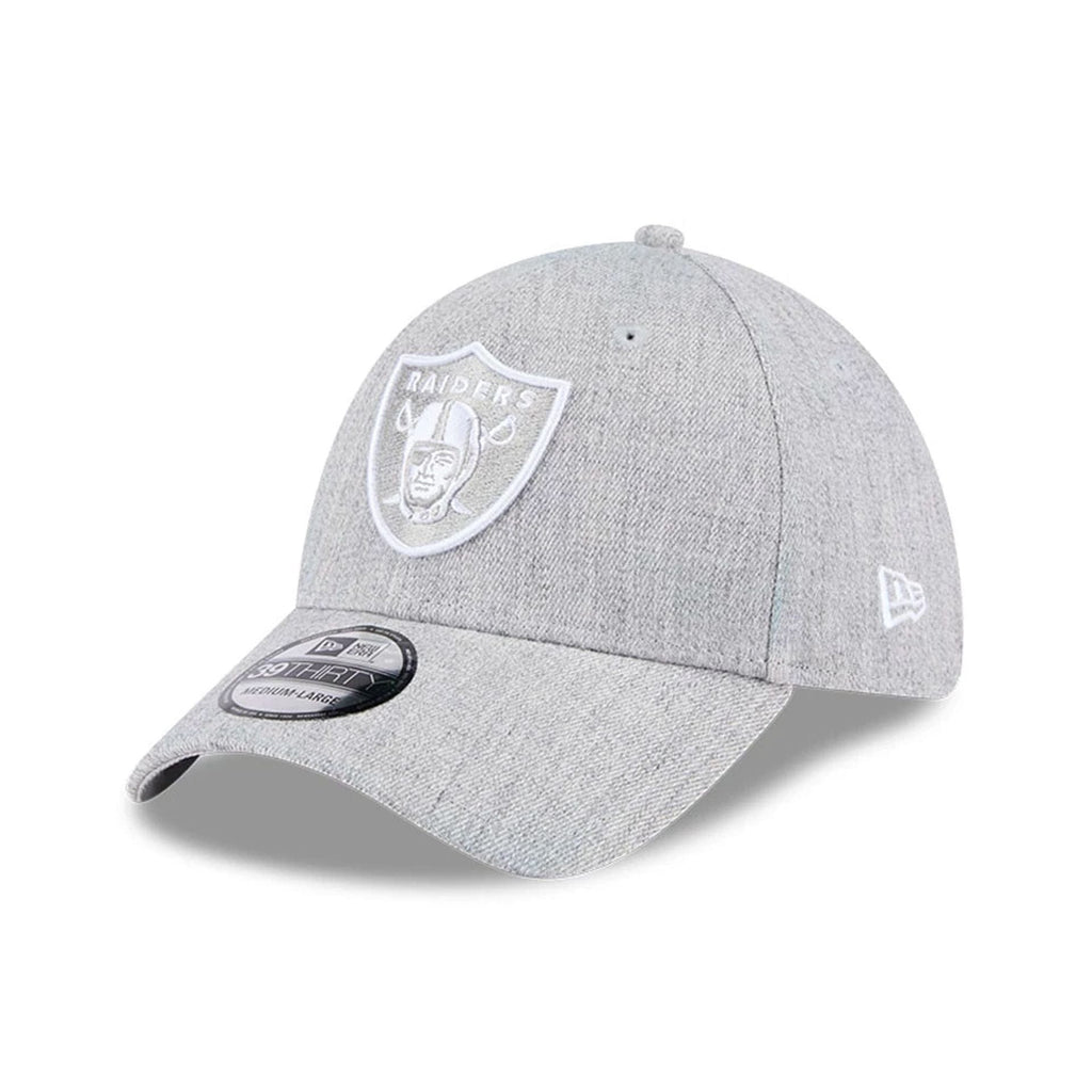 Las Vegas Raiders NFL Heather Grey 39THIRTY Stretch Fit Cap
