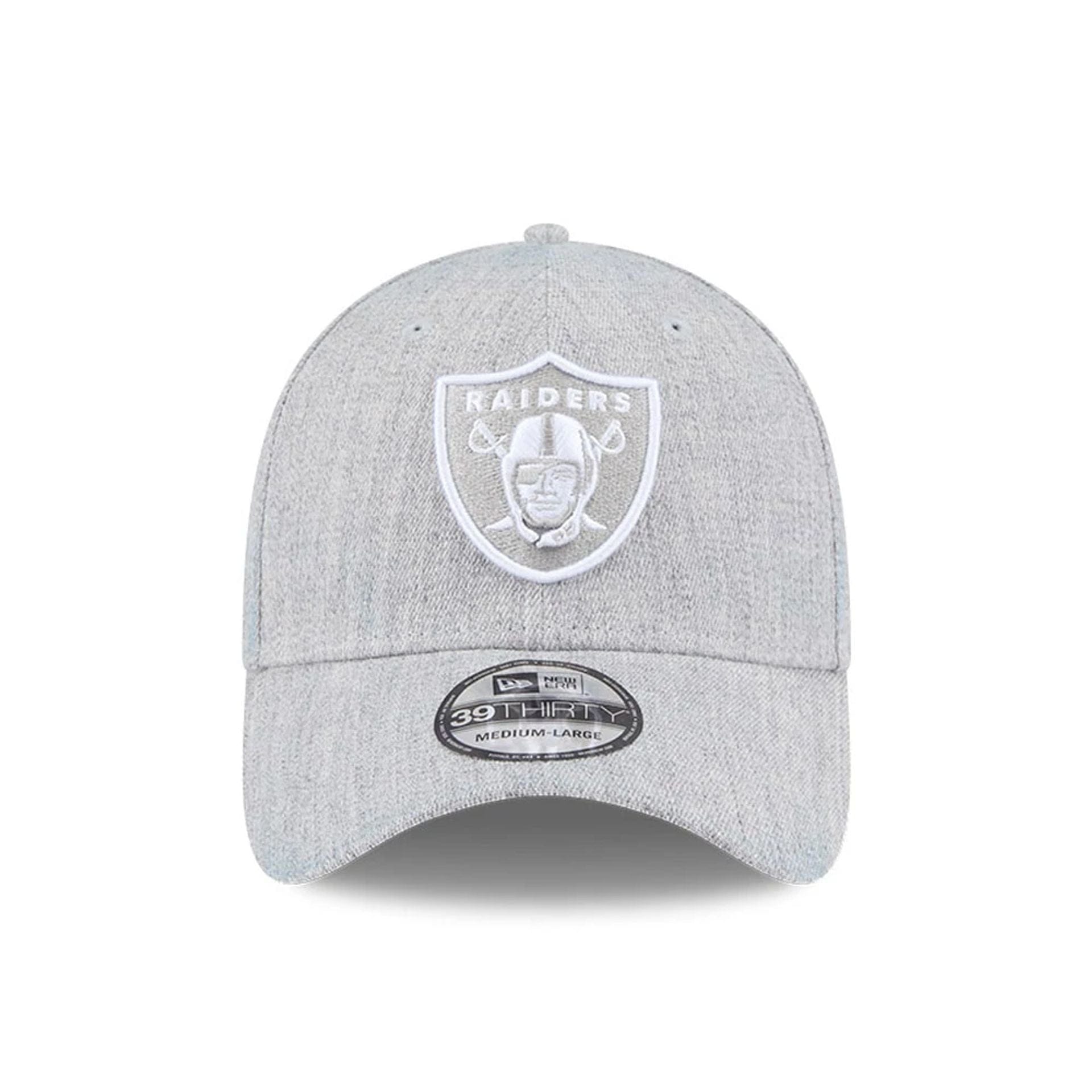 Las Vegas Raiders NFL Heather Grey 39THIRTY Stretch Fit Cap